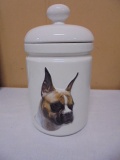 Stoneware Boxer Dog Cookie Jar