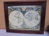 World Globe Framed Wall Art