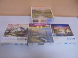 Group of (5) 1000pc Jigsaw Puzzles
