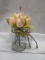 Qty 1 Mason Jar with Flowers