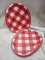 2 Packs of 8 Red Checker/Flannel 12”x10” Paper Plates