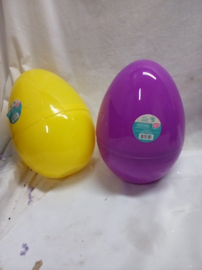 Pair of Giant Jumbo Easter Treat Containers