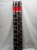 Qty 3 Black and Gold Deer Wrapping Paper