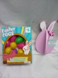 90 count easter eggs, pink table top décor