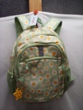 Cat&Jack Classic 17”x11.75”x5.75” Green and Daisies Backpack