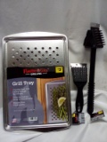 3Pc Flame-Glo Grilling Lot- Small Brush, 3-in-1 Brush, 13.2”x9.2” Pan