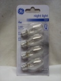 4 Pack of GE 4W 2000Hr Life Specialty Bulb Clear Night Lights