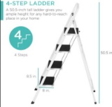 BCP 4-Step 30Lbs Capacity Portable Folding Ladder- MSRP $59.99