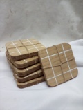 6 Packs of 2 Wooden 3.5”x3.5” Coasters