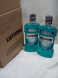 2 Cool Mint Flavor 1L Bottles of Listerine Ultraclean Antiseptic