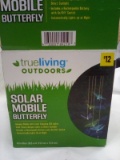 TrueLiving Outdoors 4.9”x28.5” Solar Butterfly Mobile