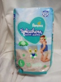 Single Pampers 10 Pack of Splashers Swim Pants- L
