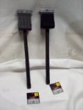 Pair of 14” Flame Glo 3-in-1 Grill Brushes