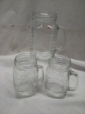 Set of 3 Mason Jar Style 16FlOz Glasses
