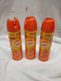 Off! Active Insect Repellent. Qty 3- 7.5 oz Cans.