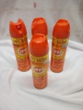 Off! Active Insect Repellent. Qty 4- 7.5 oz Cans.