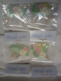4 Packs of 8 Decorative Floral Treat Topper Toothpicks