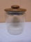 Large Round Glass Jar w/ Wood Lid