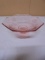 Pink Depression Glass Floral Etched Footed Compote