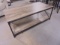 Rustic Weathered Gray Steel Framed Coffee Table