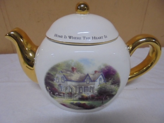 Thomas Kinkade "Home is Where The Heart Is" Tea Pot