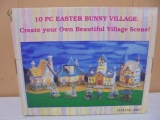 10pc Easter Bunny Village