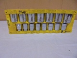15pc Set of Stanley 1/2in Drive Metric Sockets