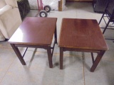 2 Matching Solid Wood End Tables
