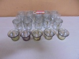Group of 15 Like New Glass Votive Candle Holders