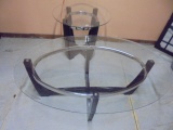 2pc Glass Top Coffee & End Table Set