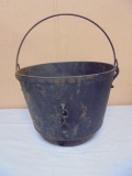 Vintage 3 Footed Cast Iron Kettle