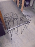 2pc Set of Metal Plant Stands