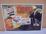 Lionel Train Metal Sign