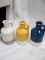 3 refined rustic ceramic jugs