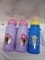2 princess pull top bottle, 1 cocomelon pull to bottle