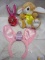 Light up bunny ball, bunny ears headband, plush rabbit