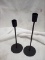 tiered candle holders set of 2, black