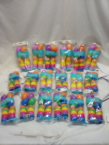 Mulitcolor Easter Egg Packs. Qty 18- 12 Packs.