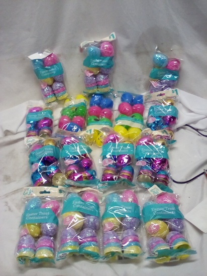 Multicolor/Multi Themed Easter Eggs. Qty 16- 8 Packs.