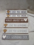 Tabletop Decorative Blocks. I love you Grandma/Mom & Greatest Mom
