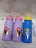 2 princess pull top bottle, 1 cocomelon pull to bottle