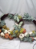 Qty 2 White/Orange Fall Wreath