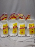 Qty 48 Small Foam Hinged Lid Containers