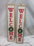Holiday Welcome Signs. Qty 2.