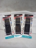 Kuro EnerGel Roller Gel Black Ink Pens. Qty 3- 3 Packs.