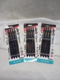 Kuro EnerGel Roller Gel Black Ink Pens. Qty 3- 3 Packs.