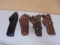 Group of 4 Assorted Leather Holsters