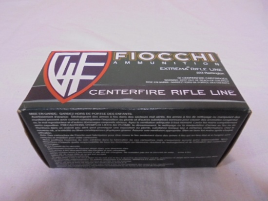 50 Round Box of Fiocchi Extrema Rifle Line 223 Remington Centerfire Cartridges