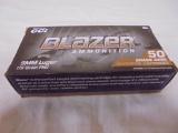 50 Round Box of CCI Blazer 9mm Luger Centerfire Cartridges