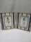 Qty 2 4x6 Blue and White Picture Frames